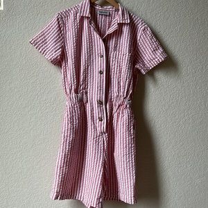 Karen Scott Button Down Shorts Romper
